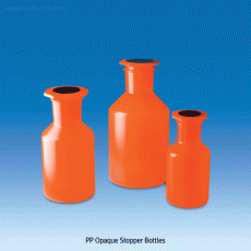 VITLAB® PP Opaque Stopper Bottle, Wide-mouth, Autoclavable, 500~2,000㎖For Light-sensitive Substances, 125/140℃ Stable, <Germany-made>, PP 갈색 광구병, 스토퍼