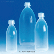VITLAB® Transparent PFA Teflon Bottle, Narrow-/Wide-neck, Autoclavable, DIN/ISO, 50~2,000㎖Excellent for Chemical and Corrosion resistance, -200℃+260℃, <Germany-made>, PFA 투명 테플론 세구/광구병