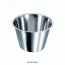 Stainless-steel Laboratory Bowl, with Rim, 100~11,000㎖Non-magnetic 18/10 Stainless-steel, Finished Surface, 비자성 스텐 랩-보울