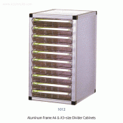 Brain® Aluminum Frame A4 & A3-size Divider CabinetWith Transparence Drawers, A4/A3용지 보관용 알루미늄캐비넷