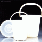 VITLAB® HDPE Graduated Bucket, White, 5 & 10 Lit, <Germany-made>, 버켓, 눈금부
