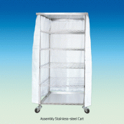 SciLab® Assembly Multiuse 5-Deck Storage Cart, with Protection Curtain & Stop-On CastersIdeal for Drying and Storage, with Stainless-steel Frame & Wire- Shelves, 조립식 다용도 5단 건조 / 보관대