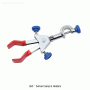 360˚ Swivel Clamp & Holder, 2-prong, PVC Grip 20~90mmIdeal for Circular and Irregular Object, Double Adjustable with Screw Head, 회전형 클램프와 홀더