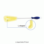 L-shaped Bottle PP Brush, with Styrole Resin Handle & HookIdeal for Reach Deep into Bottom of Bottles, Multi-use, L자형 다용도 병 세척솔·코너솔