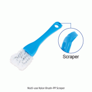 Multi-use Nylon Brush-PP Scraper, with L-shaped Bristle & Hole in the PP Handle for HangingIdeal for Cleaning Corner & Other Gaps or Scrapping, L자형 다용도 나일론 브러쉬-PP스크래퍼