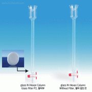 SciLab® DURAN glass N-Hexan Column, with PTFE-plug StopcockWith Tube : id Φ14.4×h200 or h300mm, Top-Cap : od Φ50×h70mm, 노르말헥산 칼럼
