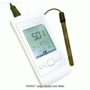 Trans® Precise Portable Conductivity·TDS·Salinity·Temp Meter “HC9021”, 0~1999㎲/199.9mSWith Large LCD Multiple Display, IP65 Water Proof, Real Time 99 Data Memory, 휴대용 정밀 전도도 미터