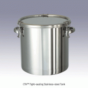 7~65 Lit Tight-sealing Stainless-steel Tank, with Handle, Stainless-steel 304With Clips for Lid Sealing & Silicone O-Ring, 밀폐식 스텐 탱크