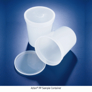 Azlon® PP Sample Container, Autoclavable(except LDPE Snap Lid), 125~2500㎖Fast-capping, 121/140℃ Stable, PE 스냅캡 PP 컨테이너