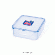 LOCK&LOCK® PP Tight-sealing Container, Translucent, Square·Rectangular-types, 350~3,900㎖Ideal for Boiling·Microwave Oven·Sampling & Storage, Autoclavable, -10℃+125/140℃, PP 밀폐 용기