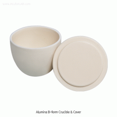 99.8% Alumina Crucible & Cover, B-form & Cylindrical, 15~1,000㎖Up to 1,600℃, Al2O3, 고품질 알루미나 도가니와 뚜껑, 원형 & 원통형, 뚜껑별매