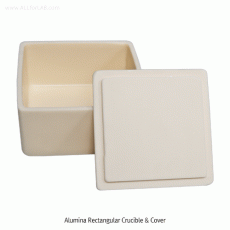 99.8% 2~800㎖ Alumina Rectangular Crucible & CoverUp to 1,600℃, Al2O3, 고품질 알루미나 사각 도가니와 뚜껑, 분리판매