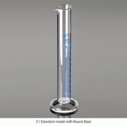 Glassco® Educational Measuring Cylinder, Class B, Boro-Glass 3.3, 5~2,000㎖Ideal for Education, with Round or Hexagonal Base, DIN/ISO 4788, B급 교육용 실린더