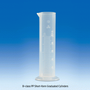 VITLAB B-class PP Short-form Graduated Cylinders, with Mould ScaleWith Round Base, Autoclavable, 125/140℃, PP 단형 실린더, B급