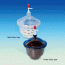 Glass Vacuum Desiccator Set, Heavy-Duty Neutral Glass, id.Φ150~Φ300mmWith PTFE Valve Stopcock & Perforated Porcelain Plate, 진공 데시케이터 세트, 중판 포함