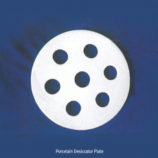 Porcelain Desiccator Plate, Glazed, up to 1000℃ or 1100℃, Φ90~290 mmNumerous Perforations, 데시케이터용 자제 중판