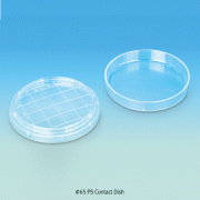 Wisd Φ65 PS Sterile Contact Dish, Convex Bottom Type, with Alphanumeric Marked GridWith Grid 10×10mm, CE Certified, -10℃+70/80℃, PS 눈금 페트리디쉬