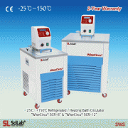 SciLab® -35℃+150℃ Digital Precise Refrigerated/Heating Bath Circulator “WiseCircu® SCL”, ±0.2℃With Flat Lid, Digital Fuzzy Control, CFC-free, Certi. & Traceability, 8·12·22·30 lit, Flow 25Lit/min, Lift 4mIdeal for Cooling/Heating Line of Facility, Externa