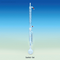 Glass Soxhlet Apparatus, with Allihn Condenser, 100~500㎖With Safety GL14 PP Connect-Kit, with DIN Joint, Made of Boro-glass 3.3, 쏙시렛 추출기