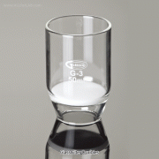 Glass Filter Crucible, with Sintered, Pore 5~150㎛, 15~50㎖Made of Borosilicate Glassα3.3, 글라스 필터 크루시블