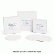 filtratech® Qualitative Standard Filter PapersMade of 100% Cellulose, General PurposeIdeal for Various Applications, <France-made>, 정성여과지, 다용도