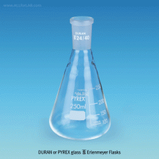 DURAN glass Erlenmeyer Flask, with ASTM or DIN Joint, 5~2,000㎖With Graduation, 조인트 삼각 플라스크