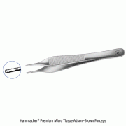 Hammacher® Premium Micro Tissue Adson-Brown Forceps, With 7×7 Tips, L120mm, Medicaluse approvedFor Soft Tissue, Very Delicate, Stainless-steel 420, <Germany-made>, 프리미엄 마이크로 티슈 에디슨-브라운 포셉/핀셋, 독일제 의료용, 비부식