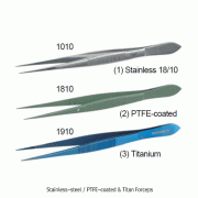Bochem® Forceps, High Grade Stainless-steel·PTFE-coated·Titan, L105~200mmWith Sharp & Ridged Tip, 스텐·PTFE코팅·티타늄-포셉/핀셋, 비자성/비부식