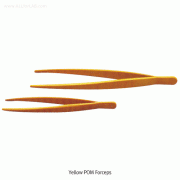 VITLAB® POM Yellow Forceps, Blunt-tip, L115~250mm, -40℃+90/110℃With Grooves on Outside for Easy Grip, <Germany-made>, 황색 POM 핀셋