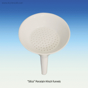 Porcelain Hirsch Funnel, with Fixed Perforated Plate, Φ30~Φ94mmUp to 1,000℃, Glazed In- & Out-side(Except Rim), 자제 히르슈 깔때기, 내/외면 유약처리