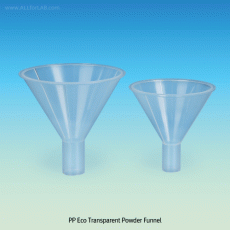 SciLab® PP Transparent Powder Funnel, Chemical Resistant, Φ70~Φ100mmWith Wide Stem, Autoclavable, Fast & Efficient, -10℃+125/140℃, PP 투명파우더 펀넬