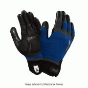 Ansell® ActivArmr® Heavy Laborer Cut Resistance Glove, DuPontTM Kevlar® with Stainless-steel, L230 & 245mmWith Vibration Prevention Pad on Palm, Good for General Construction Task, Dark Blue, 중공업용 내절단 안전장갑
