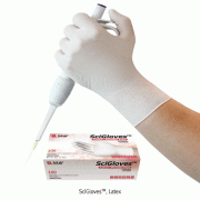 SciGlovesTM Latex Exam Glove, Powder-Free, Textured, L240mmWith Comfortable Grip, Premium Grade AQL 1.5, 라텍스 실험장갑