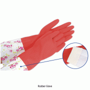 Rubber Glove, with Napping Inner Coated, Fleece Lined, Excellent Heat-Retaining, L420mmIdeal for Industry·Home·Lab-use, with Polyester·PVC Sleeve, Multi-use, Embossing Textured, 기모 고무장갑