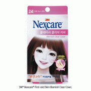 3M® Nexcare® First-aid/Skin Blemish Clear Cover, Clear & Round Patch-type, UV Protection 93.6%Ideal for Protect & Recovery Injury on Face, Clear 24Covers-On-Sheet, 일반용 상처 보호용 밴드
