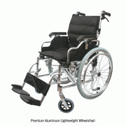 Premium Aluminum Lightweight Wheelchair, for the Elderly, the Disabled and Limited Pedestrians, 15kg, MedicaluseWith Height Adjustable Armrests, Backrest & Protective Brake, 고급형 휠체어, 팔걸이 높이 조절형, 보호용 브레이크 장착