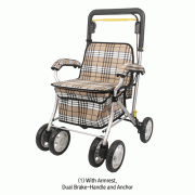 Rollator(Wheelchair Rollator Walker), 2 in 1 Walker Aid & Transport Chair, Ideal for the Disabled or the Elderly, MedicaluseCompact Folding, Weight Capacity 80/100kg, 보행보조차, 성인, 노인용