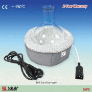 SciLab® Fabric-Housed Heating Mantle, (1) Self Standing-base & (2) Top Cover, 450℃, 50㎖~100LitFor Spherical Flask, with Nickel Chrome Heating Element, Option-Controller, with Certi. & Traceability직물케이스 히팅맨틀, Ni-Cr열선 내장, 자력교반기와 사용가능, 조절기 별도