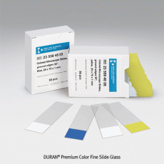 DURAN® Premium Color Fine Slide Glass, White·Blue·Yellow90° Ground-edges, 고품질 컬러 슬라이드 글라스