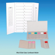 Wisd Cardboard Slide Mailer, with Cover, 1·2·6·20-placeIdeal for Holding Microscope Slides, Various Size, with Writing Area, 사각 카드보드 슬라이드 메일러