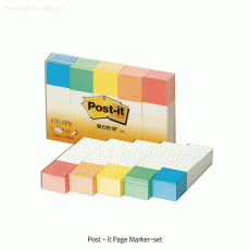 3M® Post-it® Page Marker-set, 50×15mm, 100 Sheet×5PadsWith 5Color Pads, 색 페이지마커 세트