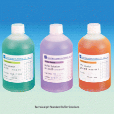 Suntex® Technical pH Standard Buffer Solution, pH 4.01·7.00·10.00, 500㎖For pH Meter Calibration, Color Coded ; Blue·Orange·Green, TECH pH 표준 용액
