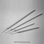 Biofil® PS Sterile Pasteur Pipet, with Fine Tip for Precision Aspirating, L145 & 230mmIdeal for Liquid Transfer, Glassy Clear, No-Breakage, -20℃+70℃, PS 파스츄어 피펫