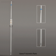 Glassco® Volumetric Pipets, B-class, 1~100㎖with Amber Stain Graduation, 1 mark, DIN/ISO, 볼류메트릭/홀 피펫