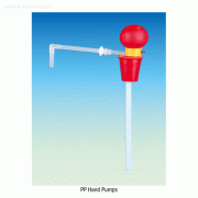 Burkle® PP Hand Pump, with Telescopic Immerse-tube 4~20 Lit/min.With PVC Universal Adapter, Can be Used with Different Containers, Immerse Tube-Adjustable, 140℃, <Germany-made>, PP 핸드펌프