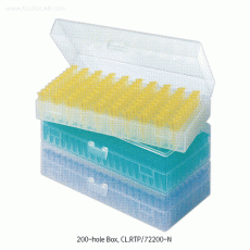 Camlab® PP 200-hole Storage Box, with Alphanumeric Grid on Lid, AutoclavableFor 0.5~2㎖ Tubes & Vials, 샘플 저장용 박스