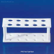 Cowie® PTFE 4~27 hole Test Tube Rack, for Φ8~30mm Tubes, AutoclavableExcellent Chemical Resist, -200℃+280℃, <UK-made>, PTFE 시험관용 랙