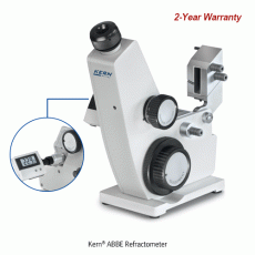 Kern® ABBE Refractometer, High-Precision Measurement of Brix & Refractive Index, Ideal for Pharmacy·Laboratory·IndustryWith a Digital Thermometer, Use for Liquid·Soild·Pasty Samples, 아베(ABBE) 굴절계, 디지털 온도계 포함