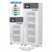 SciLab® PP/PVC Filtered Reagent Storage Cabinet, Ductless, Air Circulation System, 240·470·660-Lit.Ideal for Storage of Acid·Chemical·VOCs, With Hybrid Composite Filter · All PP Chamber & Clear PVC WindowPP/PVC 내산성 밀폐형 시약장, 에어필터링 순환식, 휘발성 유기화합물·산·염기성 및 유해