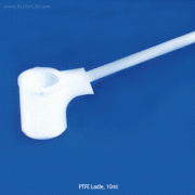 Cowie® PTFE Sampler / Ladle, 10㎖With 150mm Handle, -200℃+280℃ Stable, <UK-made>, PTFE 래들 샘플러